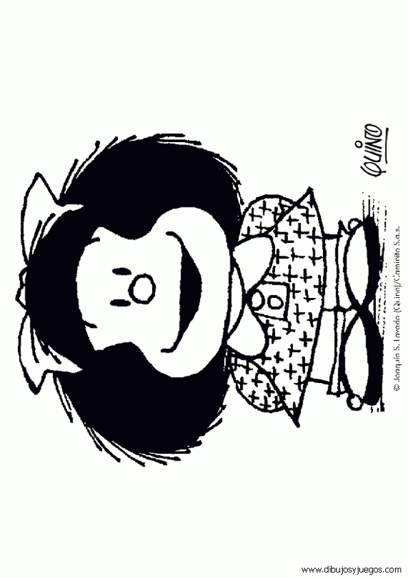 dibujos-de-mafalda-003 | Dibujos y juegos, para pintar y colorear