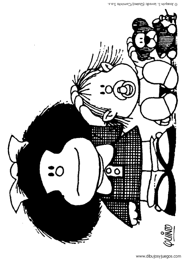 dibujos-de-mafalda-006 | Dibujos y juegos, para pintar y colorear