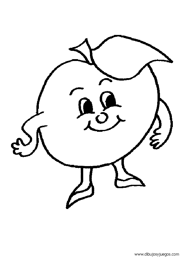 dibujos-de-manzanas-020 | Dibujos y juegos, para pintar y colorear