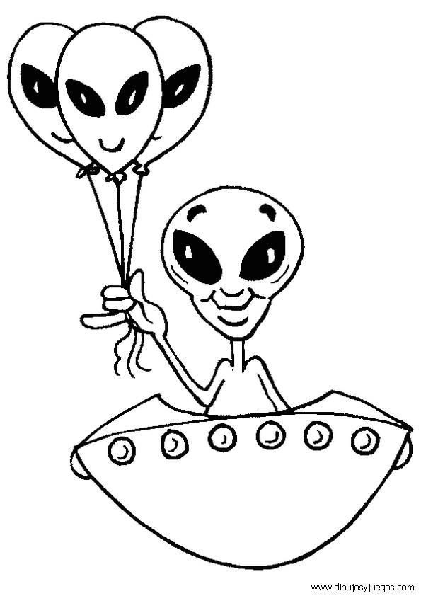 dibujos-de-marcianos-aliens-003 | Dibujos y juegos, para pintar y ...