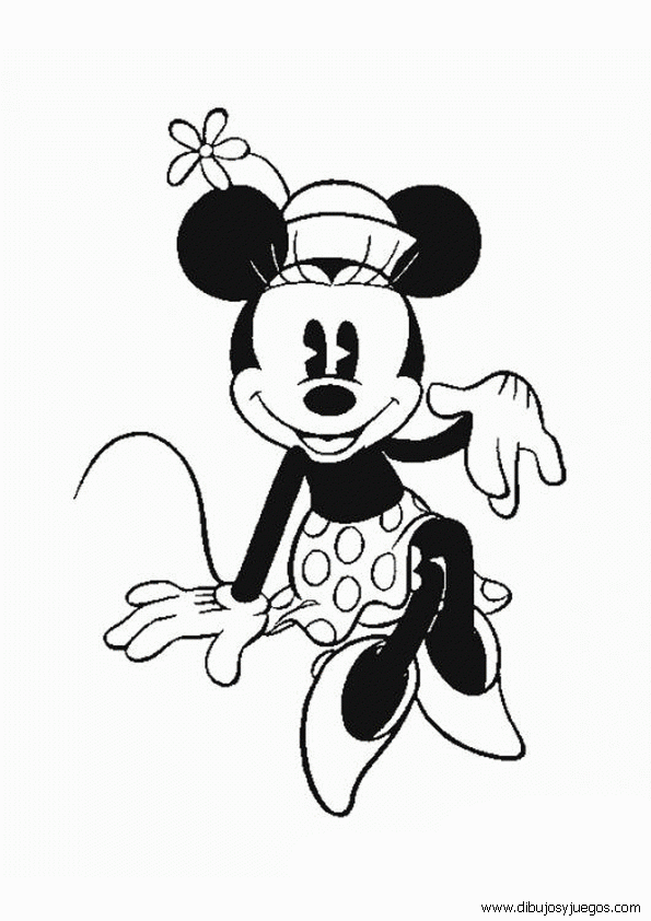 dibujos-de-minnie-mouse-017 | Dibujos y juegos, para pintar y colorear