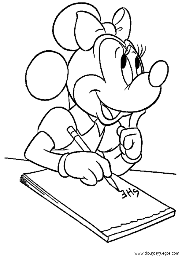 dibujos-de-minnie-mouse-037 | Dibujos y juegos, para pintar y colorear