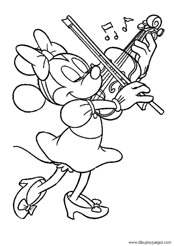 dibujos-de-minnie-mouse-038 | Dibujos y juegos, para pintar y colorear