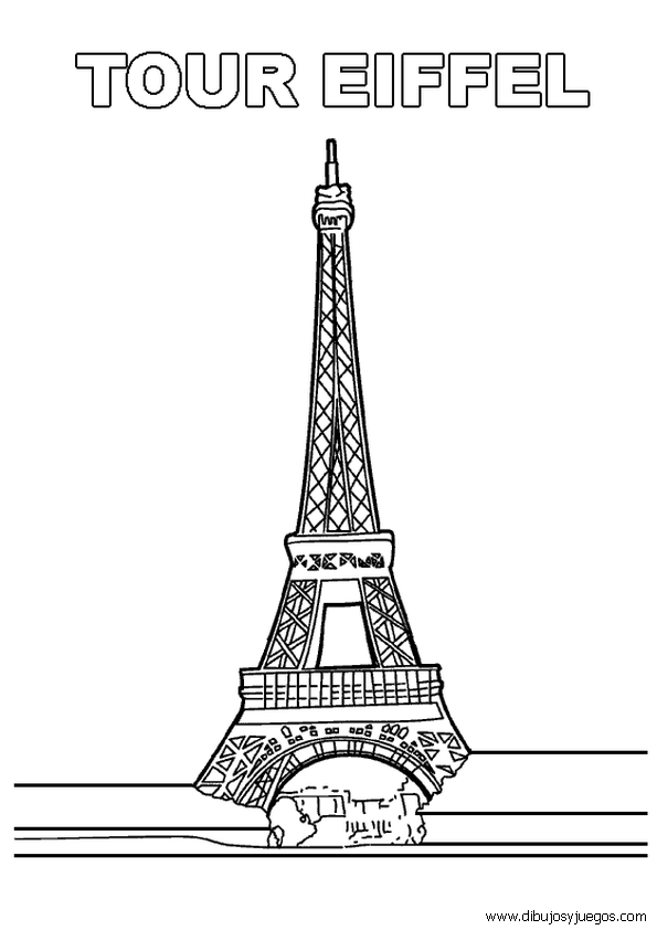 dibujos-de-paris-francia-004-torre-eiffel | Dibujos y juegos, para ...