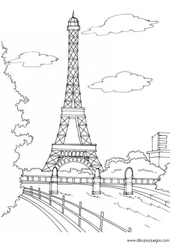 dibujos-de-paris-francia-006-torre-eiffel | Dibujos y juegos, para ...
