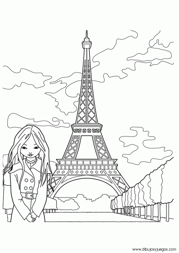 dibujos-de-paris-francia-007-torre-eiffel | Dibujos y juegos, para ...