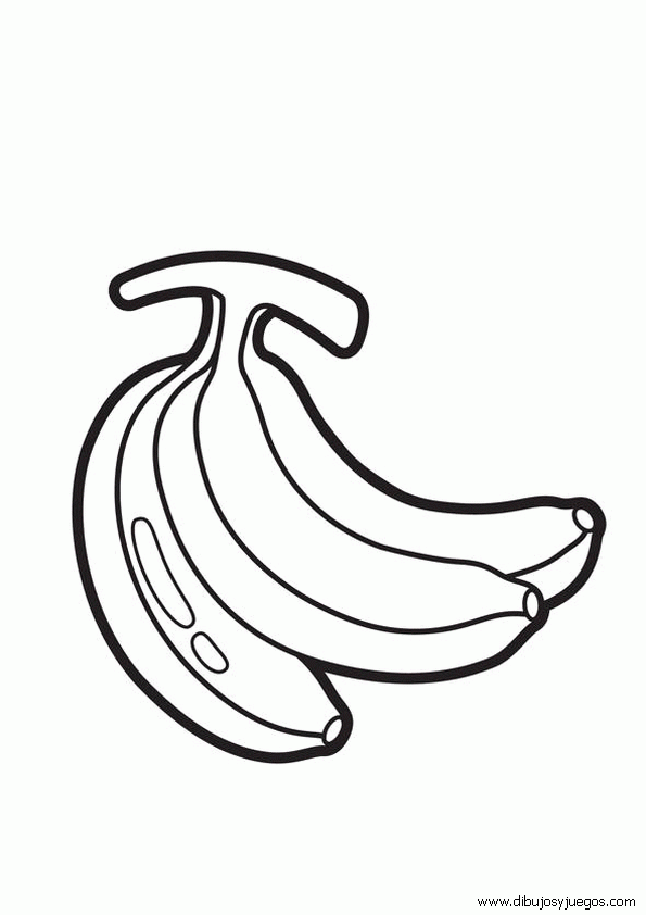 dibujos-de-platanos-bananas-004 | Dibujos y juegos, para pintar y ...