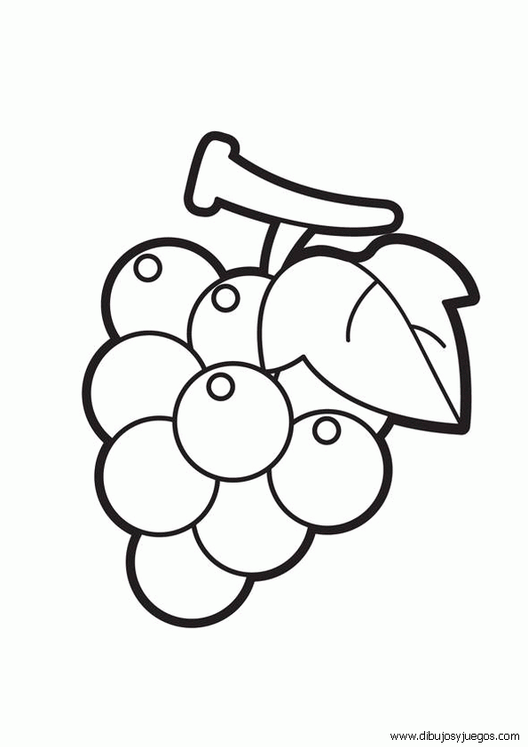 dibujos-de-uvas-001 | Dibujos y juegos, para pintar y colorear