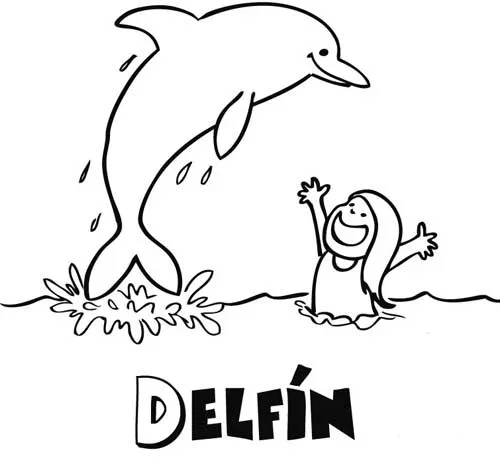 Dibujos delfines para colorear e imprimir - Imagui