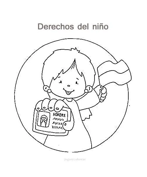 Dibujos de los derechos del niño para pintar - Manualidades Infantiles