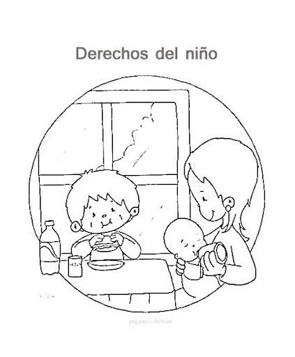 Derechos del niño, en dibujos para colorear - Imagui