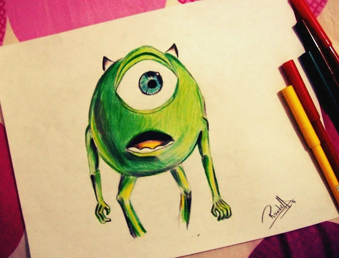 dibujo a lapiz de moster inc | drawings