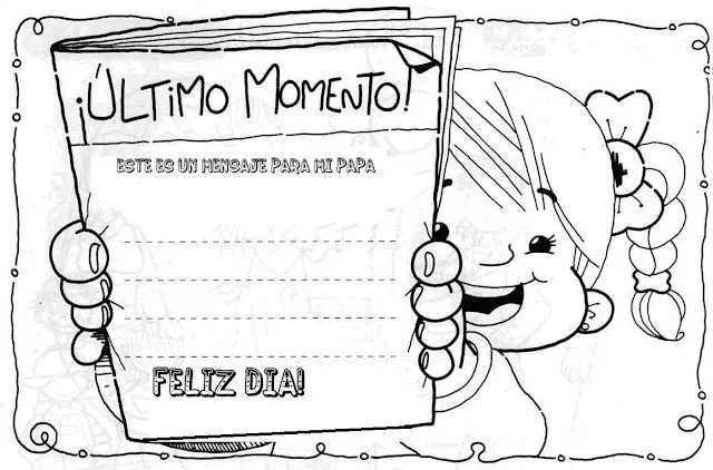 Dibujos y diplomas día del padre para colorear | Jugar y colorear