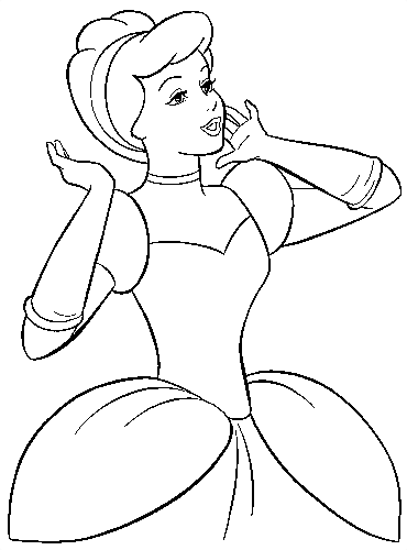 Dibujos disney para colorear: La cenicienta disney para pintar