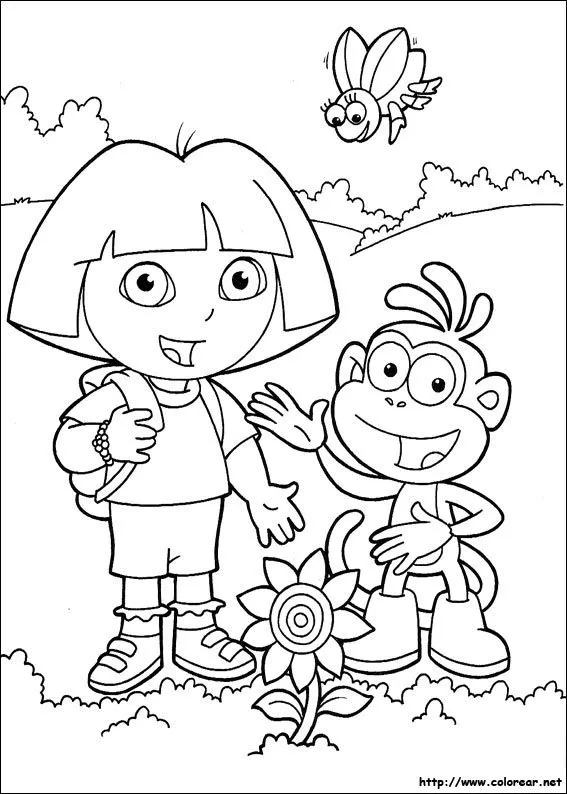 Dibujos de Dora la Exploradora para colorear en Colorear.net