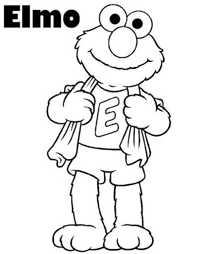 DIBUJOS DE ELMO PARA COLOREAR