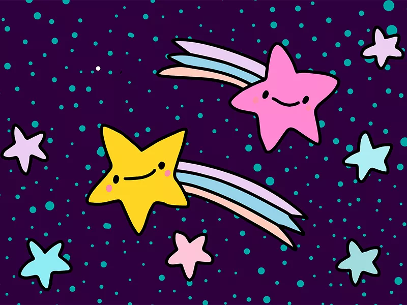 Dibujos de estrellas de Navidad para imprimir y colorear