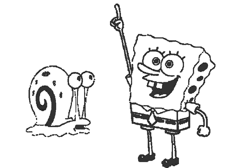 colorear dibujos y unir puntos: colorear personajes de bob esponja