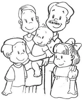 Dibujos de familia extensa para colorear - Imagui