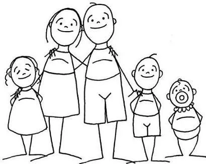 DIBUJOS DE FAMILIAS PARA COLOREAR | Dibujos para colorear