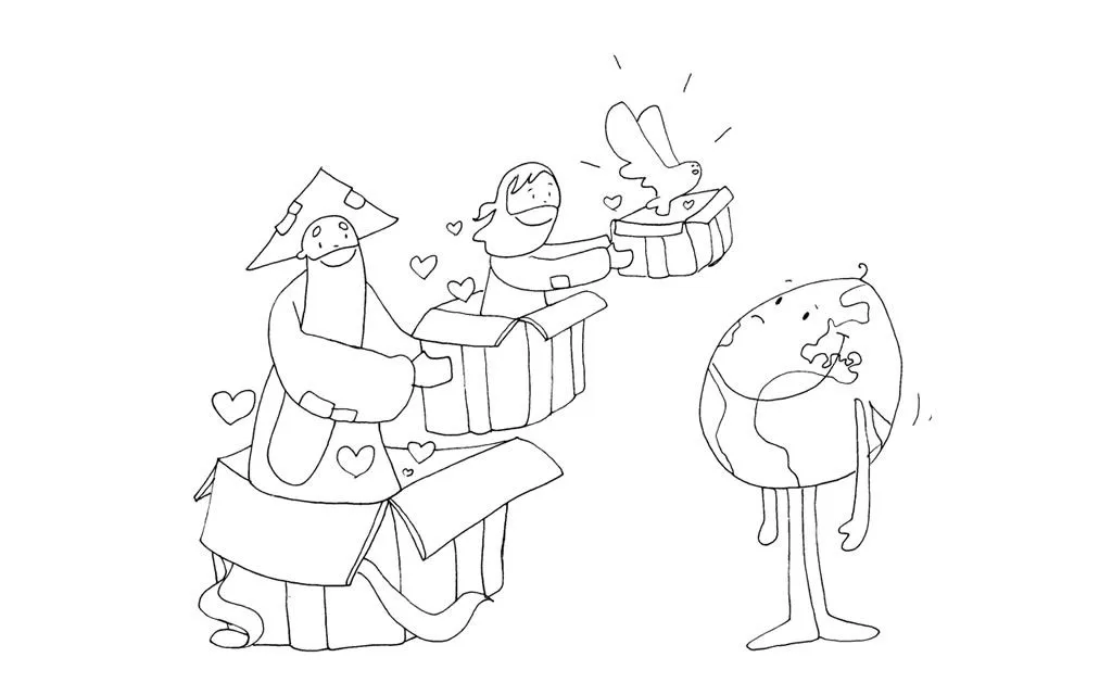 Dibujos de Fano para colorear la Santísima Trinidad - Catequesis familiar