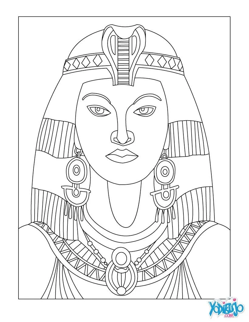 Dibujos de los FARAONES DEL ANTIGUO EGIPTO para pintar, CLEOPATRA ...