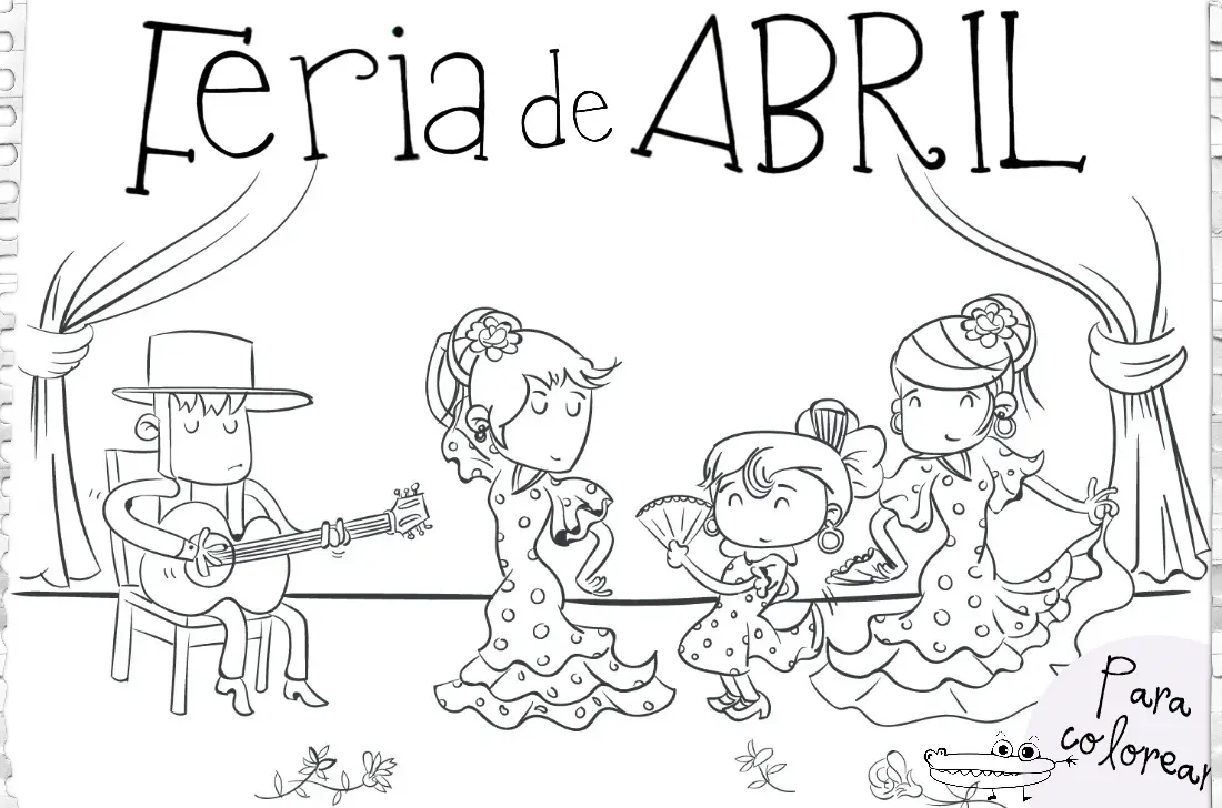 Dibujos de la Feria de Abril -Manualidades Infantiles