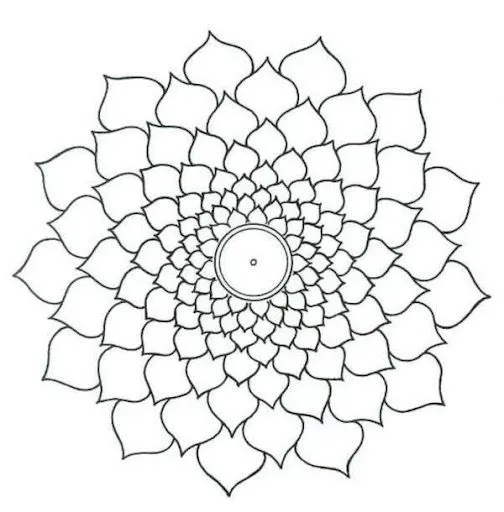 Mandala flor de loto para colorear - Imagui