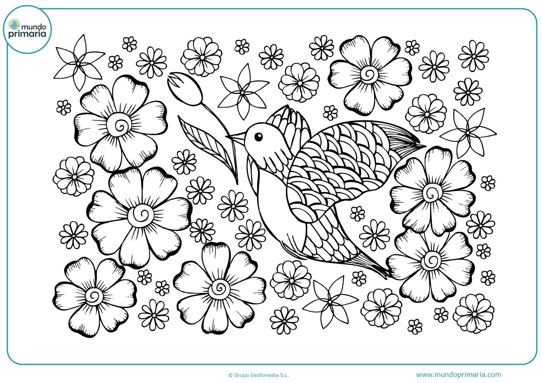 Dibujos de Flores para Colorear 【Bonitas y Fáciles de Pintar】