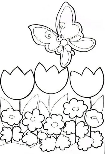 DIBUJOS DE FLORES PARA COLOREAR | Dibujos para colorear