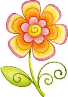 dibujos de flores de colores - Imagenes y dibujos para imprimir