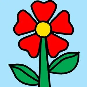 Dibujos de flores. Dibujos de flores para niños