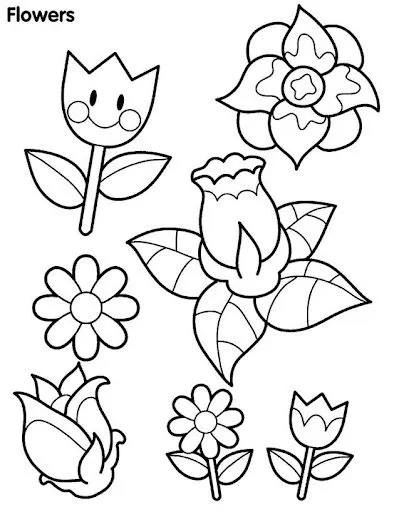 DIBUJOS DE FLORES: FLORES PARA COLOREAR