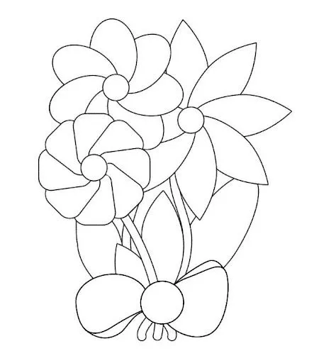 DIBUJOS DE FLORES: FLORES PARA COLOREAR