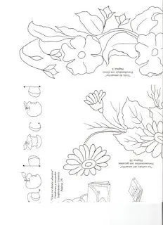Dibujos flores para pintar en tela - Imagui