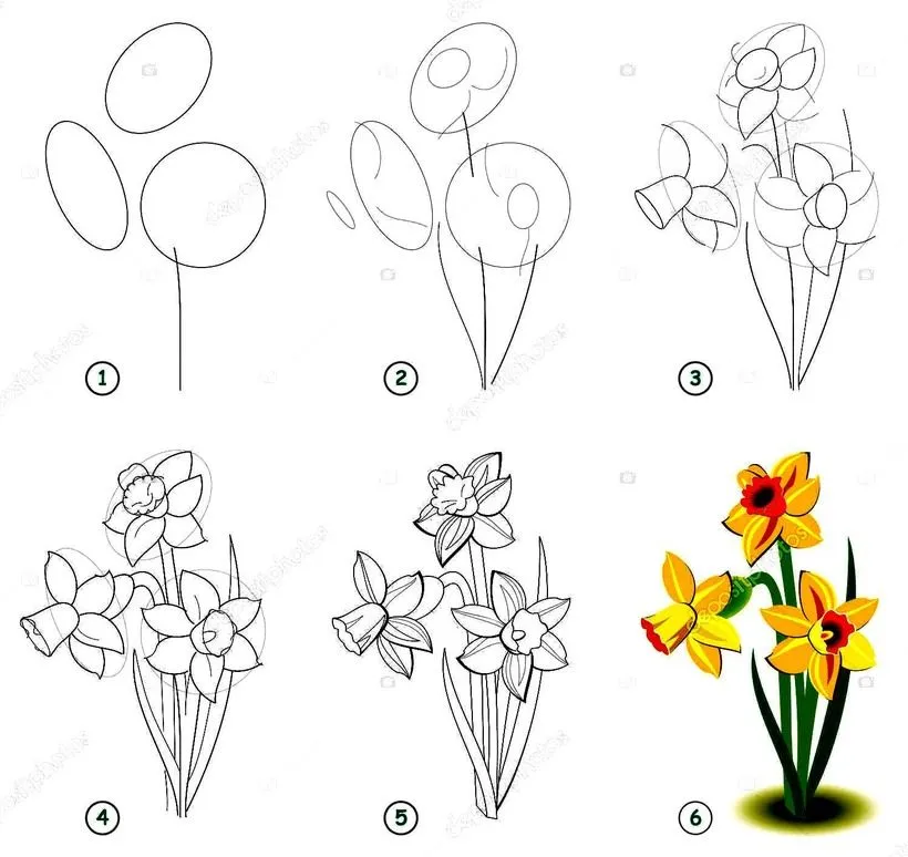 ▷ Dibujos de Flores y Rosas Fáciles ✓ Paso a Paso 