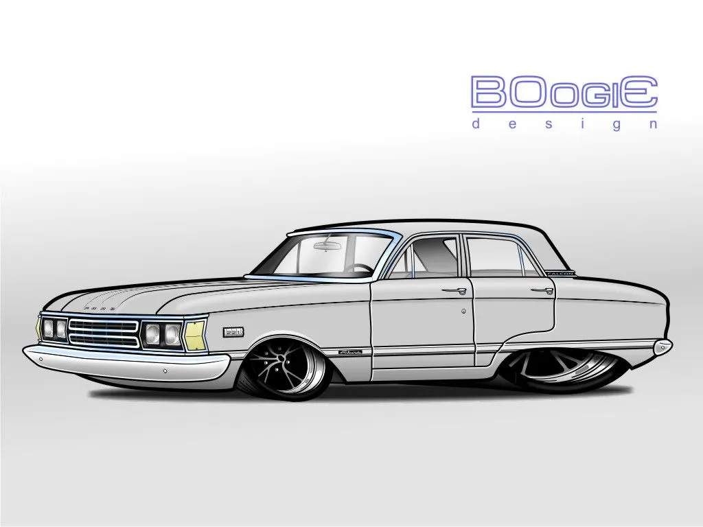 Dibujos Ford falcon realizados por BOogie design ~ Moriatis a pleno