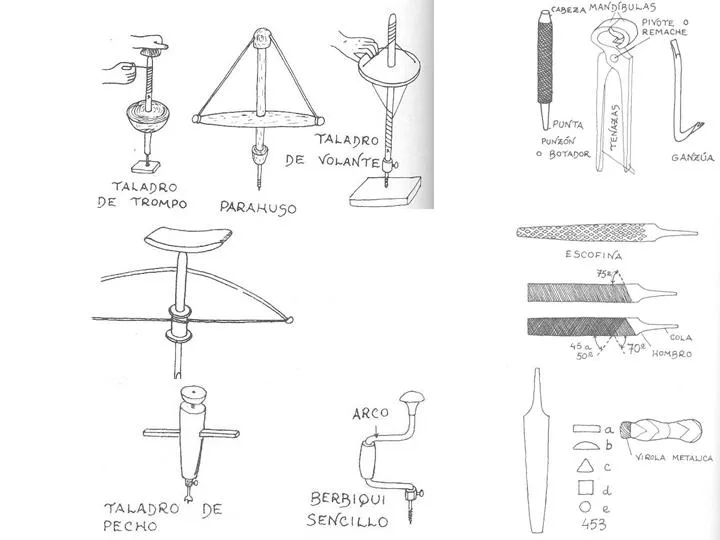 Dibujos y fotos de herramientas de carpintero