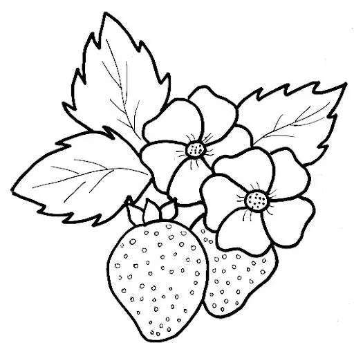 Dibujos de fresas para colorear