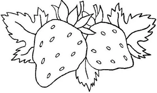 Dibujos de fresas para colorear