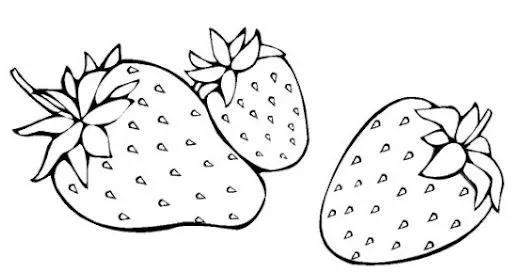 Dibujos de fresas para colorear