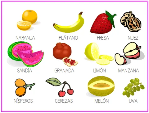 Laminas de frutas y verduras - Imagui