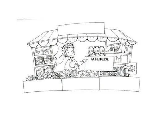 Dibujos de un kiosco para colorear - Imagui