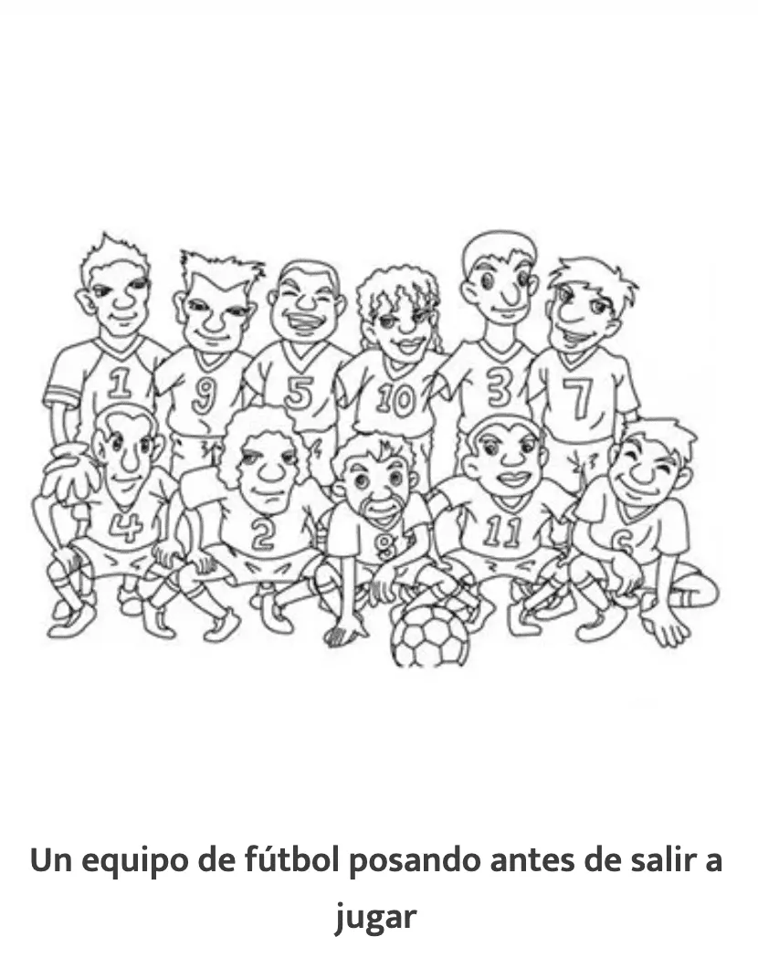 Dibujos de fútbol para colorear