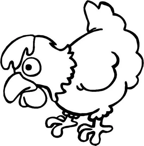 DIBUJOS DE GALLOS Y GALLINAS PARA COLOREAR