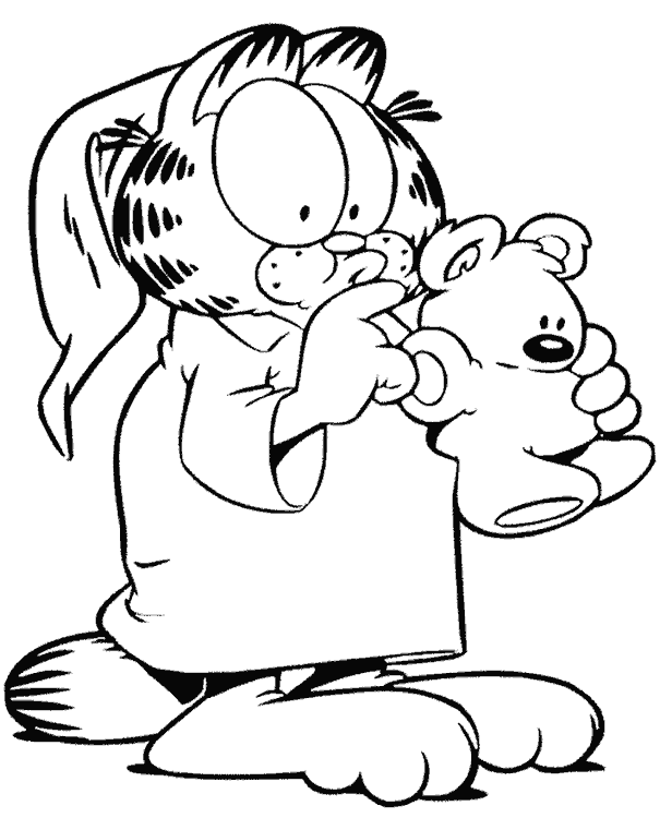 Dibujos de Garfield para pintar y colorear