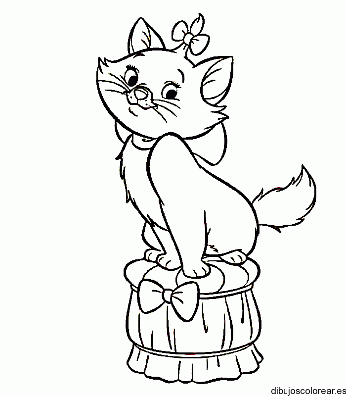 Dibujos de Gatitos lindos y bonitos para colorear | Dibujos para Niños