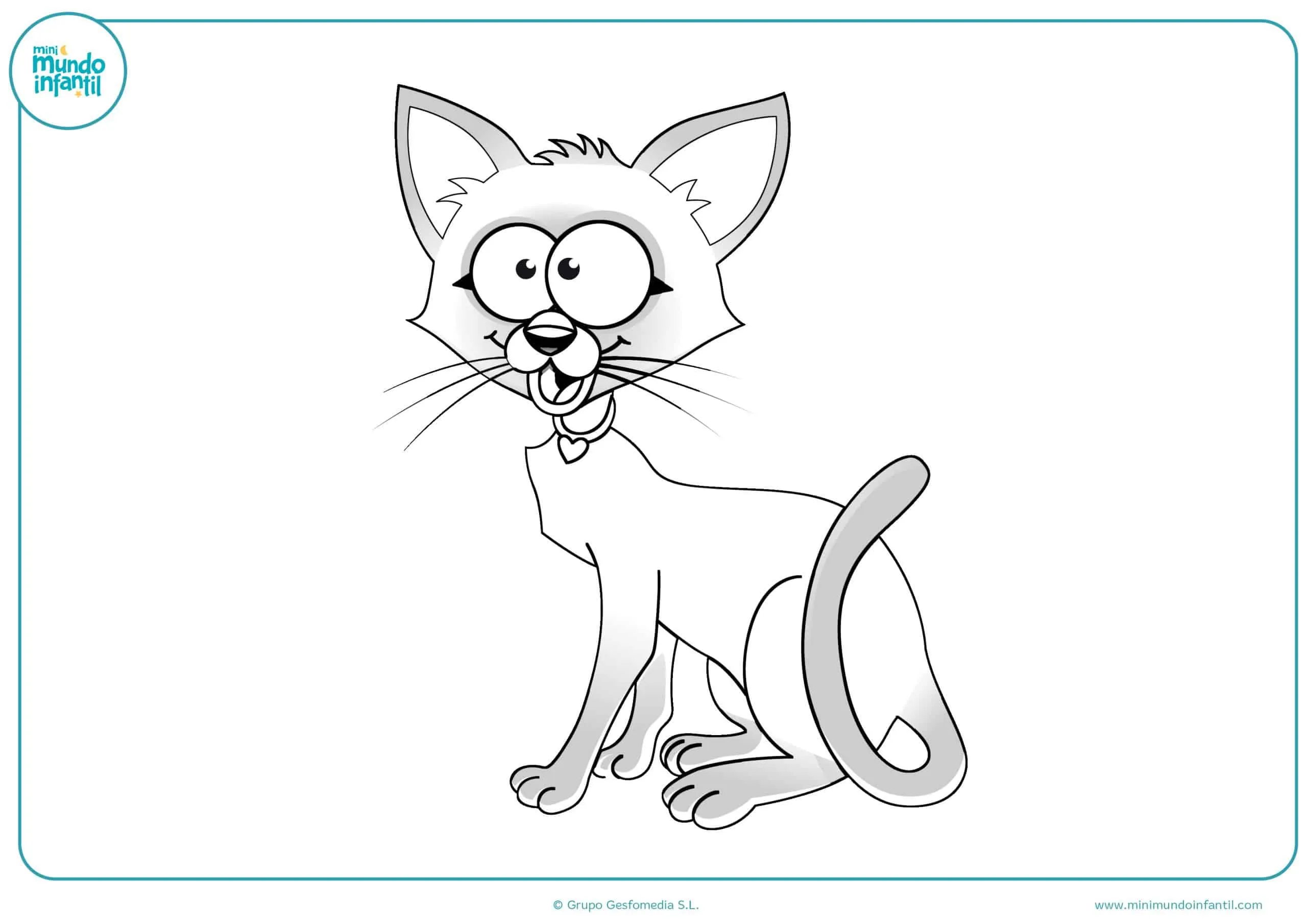 Dibujos de gatos para imprimir y colorear - Mundo Primaria