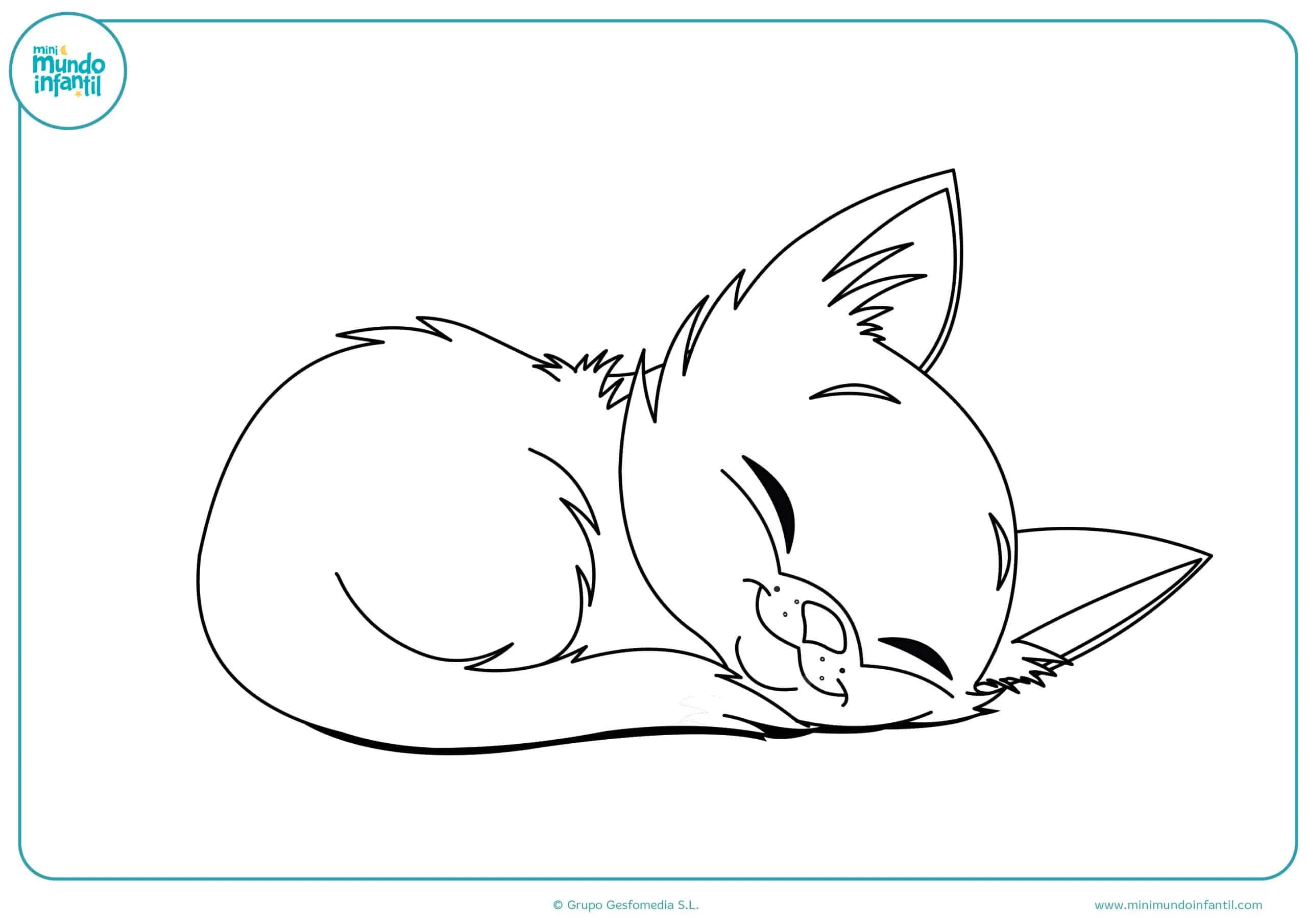 Dibujos de gatos para imprimir y colorear - Mundo Primaria