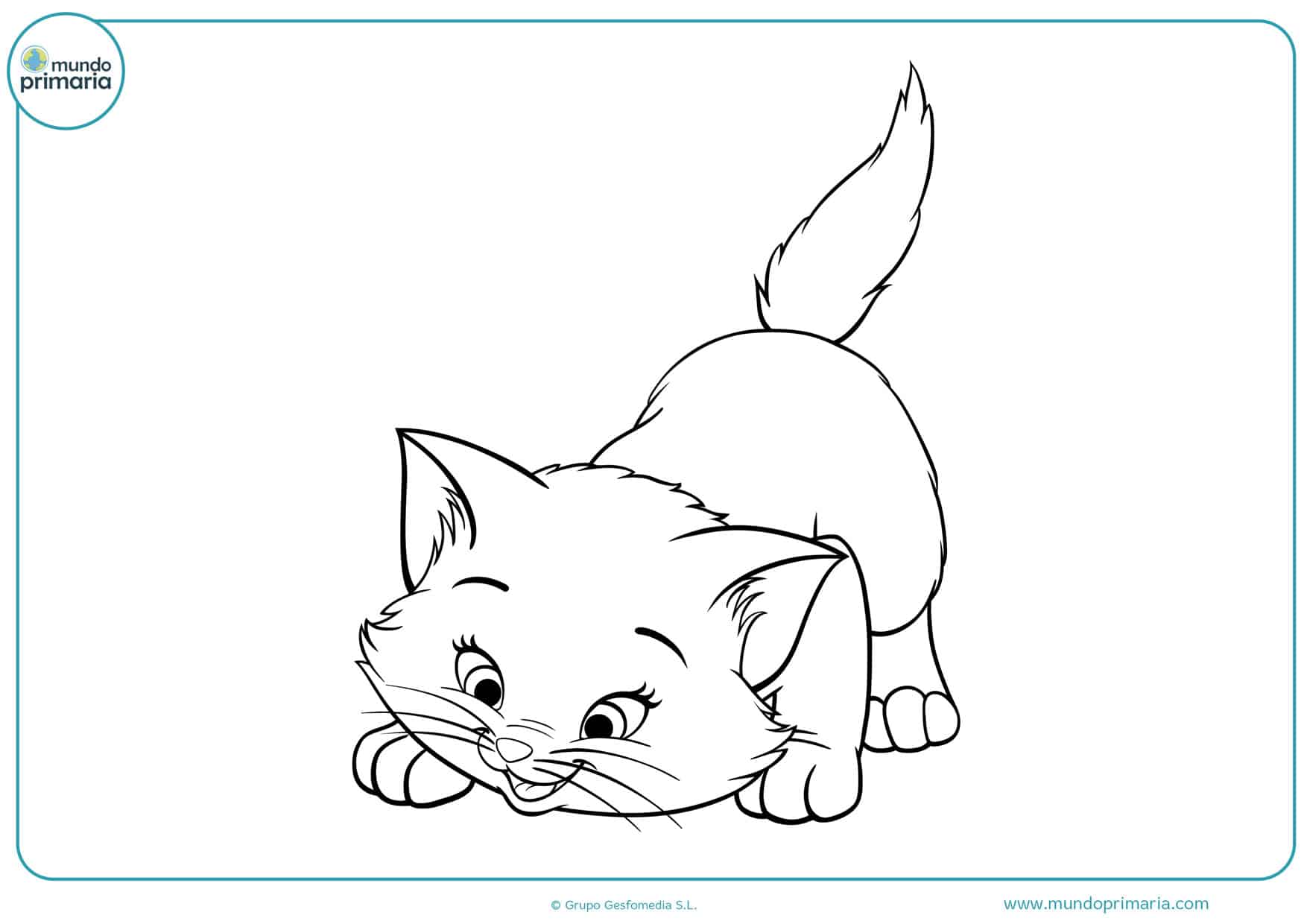 Dibujos de gatos para imprimir y colorear - Mundo Primaria